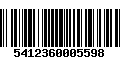 Código de Barras 5412360005598