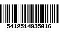 Código de Barras 5412514935016