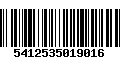 Código de Barras 5412535019016