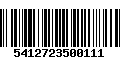 Código de Barras 5412723500111