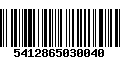 Código de Barras 5412865030040