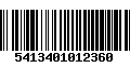 Código de Barras 5413401012360