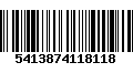 Código de Barras 5413874118118