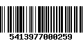 Código de Barras 5413977000259