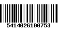 Código de Barras 5414026100753