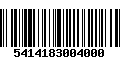 Código de Barras 5414183004000