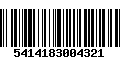 Código de Barras 5414183004321