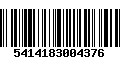 Código de Barras 5414183004376