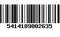 Código de Barras 5414189002635