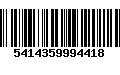 Código de Barras 5414359994418