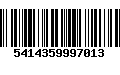 Código de Barras 5414359997013