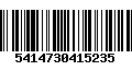 Código de Barras 5414730415235