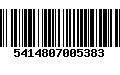 Código de Barras 5414807005383