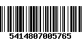 Código de Barras 5414807005765