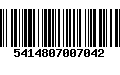 Código de Barras 5414807007042