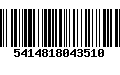 Código de Barras 5414818043510