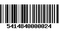 Código de Barras 5414840000024