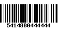 Código de Barras 5414880444444