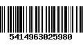 Código de Barras 5414963025980