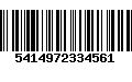 Código de Barras 5414972334561