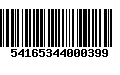 Código de Barras 54165344000399