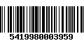 Código de Barras 5419980003959