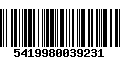 Código de Barras 5419980039231