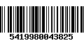 Código de Barras 5419980043825