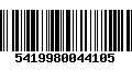 Código de Barras 5419980044105