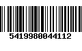 Código de Barras 5419980044112