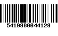 Código de Barras 5419980044129