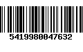 Código de Barras 5419980047632