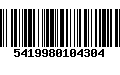 Código de Barras 5419980104304