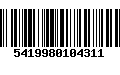 Código de Barras 5419980104311