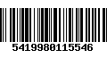 Código de Barras 5419980115546