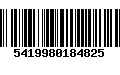 Código de Barras 5419980184825