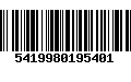 Código de Barras 5419980195401