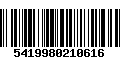 Código de Barras 5419980210616