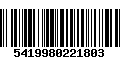 Código de Barras 5419980221803