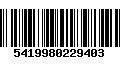 Código de Barras 5419980229403