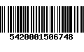 Código de Barras 5420001506748