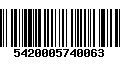 Código de Barras 5420005740063