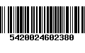 Código de Barras 5420024602380