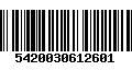 Código de Barras 5420030612601