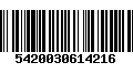 Código de Barras 5420030614216