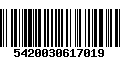 Código de Barras 5420030617019