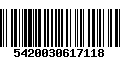 Código de Barras 5420030617118