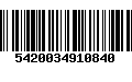 Código de Barras 5420034910840