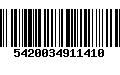 Código de Barras 5420034911410