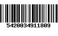 Código de Barras 5420034911809